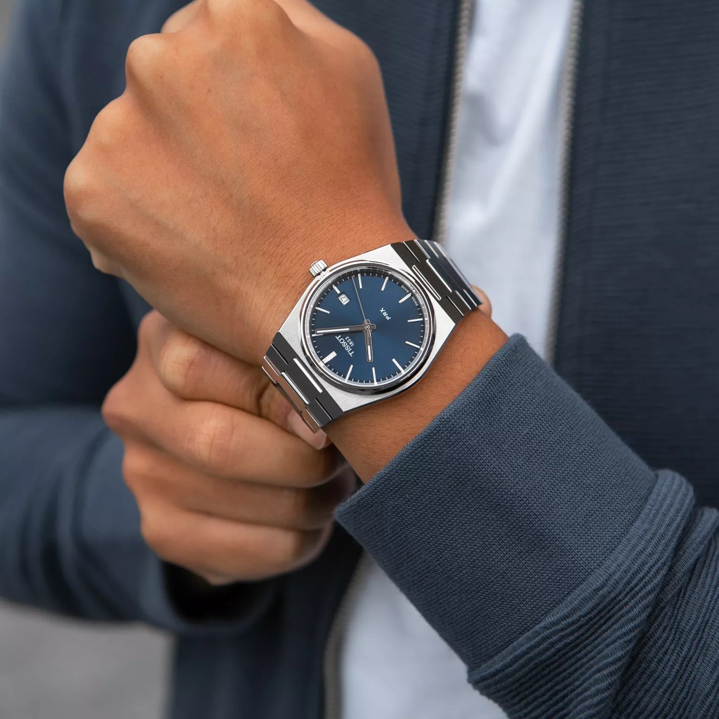 Luxury Stainless Steel Blue Dial Men's Watch